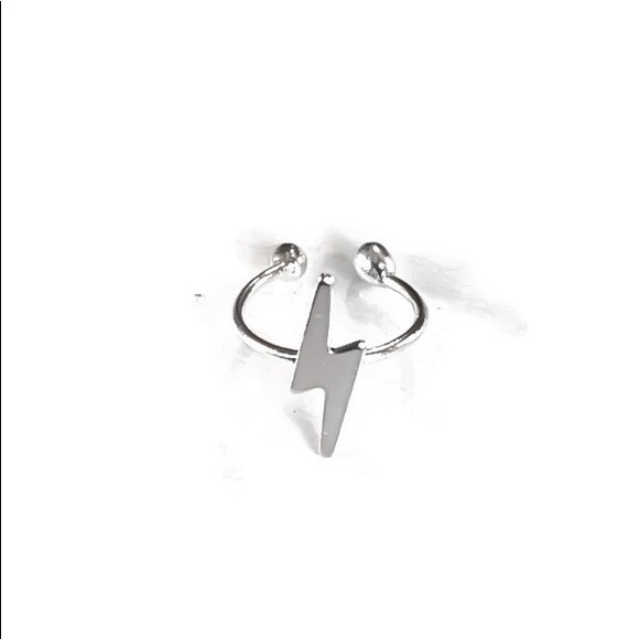 Lightning Bolt Ear Cuff Fake Cartilage Earring Conch Earcuff 925 Sterling Silver - Picture 4 of 7